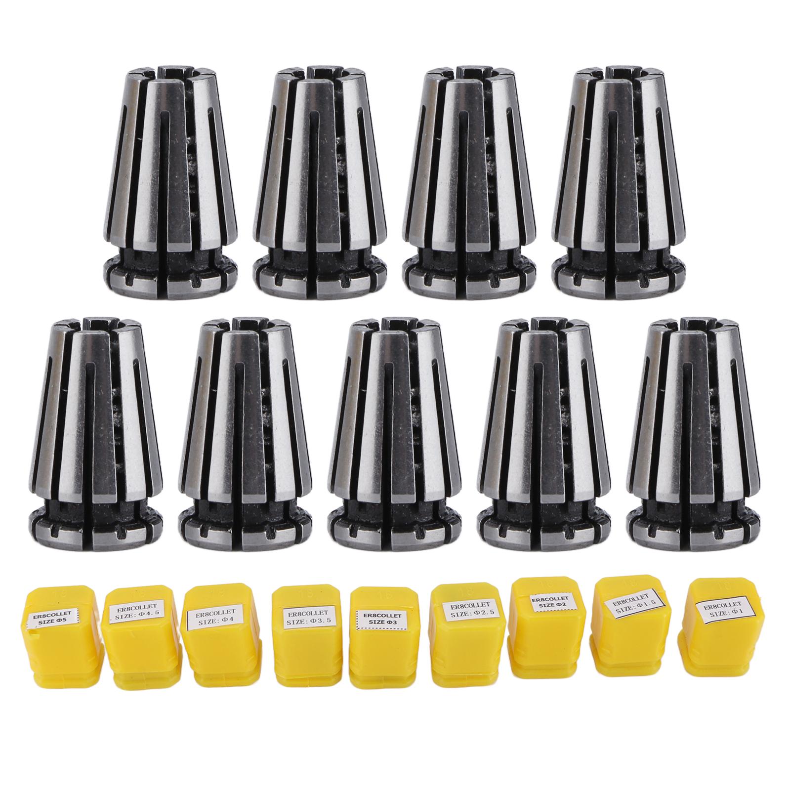 9Pcs Collet ER8 CNC гравірувальний верстат Фрезерний токарний інструмент Мітчик патрон високої точності
9Pcs Collet ER8 CNC гравірувальний верстат Фрезерний токарний інструмент Мітчик патрон високої точності