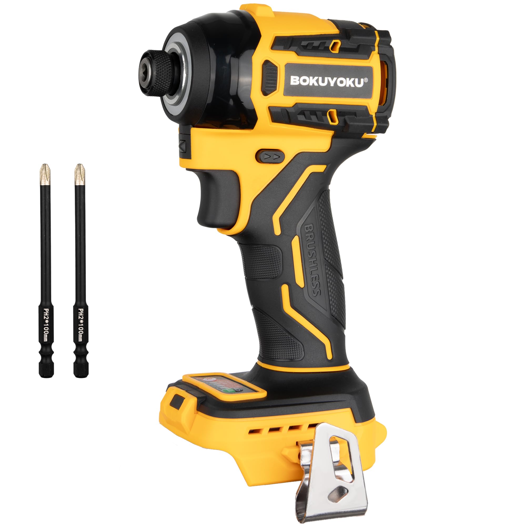 Ударный гайковерт Bokuyoku с ручной кнопкой, светодиодной подсветкой, легкий, бесщеточный, максимальное усилие затяжки 190 и усилие откручивания 300, включает два алмазных идеальных
Ударный гайковерт Bokuyoku с ручной кнопкой, светодиодной подсветкой, легкий, бесщеточный, максимальное усилие затяжки 190 и усилие откручивания 300, включает два алмазных идеальных