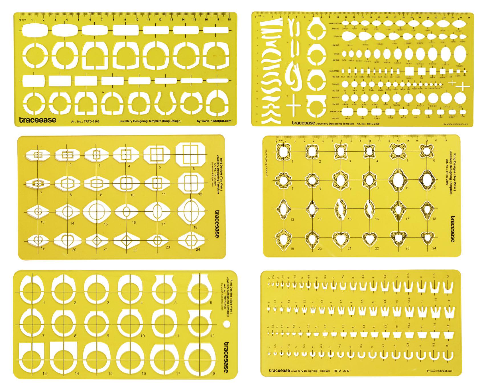 Traceease Jewelry Designing Template Инструменты для рисования Драгоценный камень MultiSize Jewellery Stencil - Pack of 6 Pack of 6 жёлтый
Traceease Jewelry Designing Template Инструменты для рисования Драгоценный камень MultiSize Jewellery Stencil - Pack of 6 Pack of 6 жёлтый