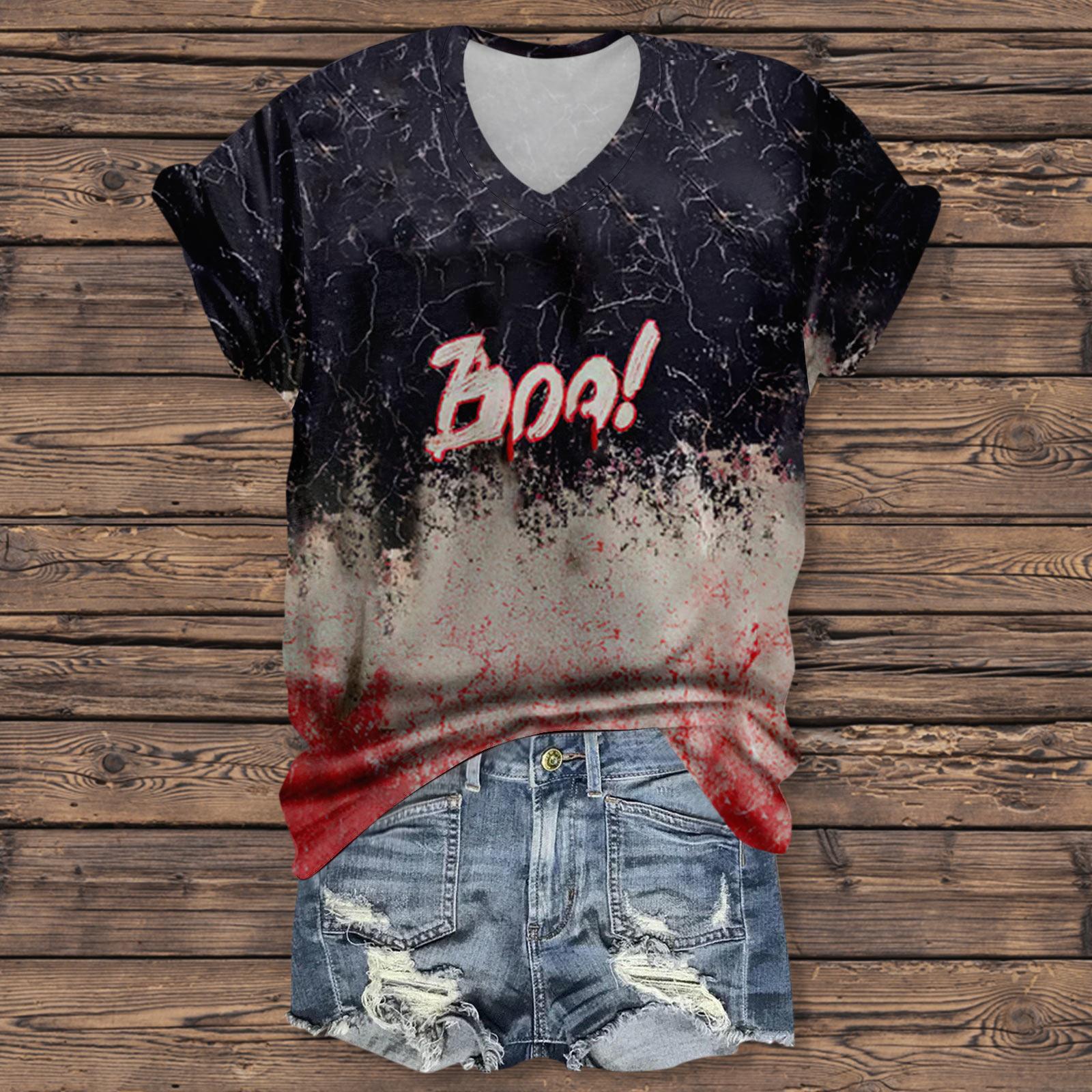 Женская мода повседневная рубашка с рукавом три четверти и принтом букв на Хэллоуин XL
Женская мода повседневная рубашка с рукавом три четверти и принтом букв на Хэллоуин XL