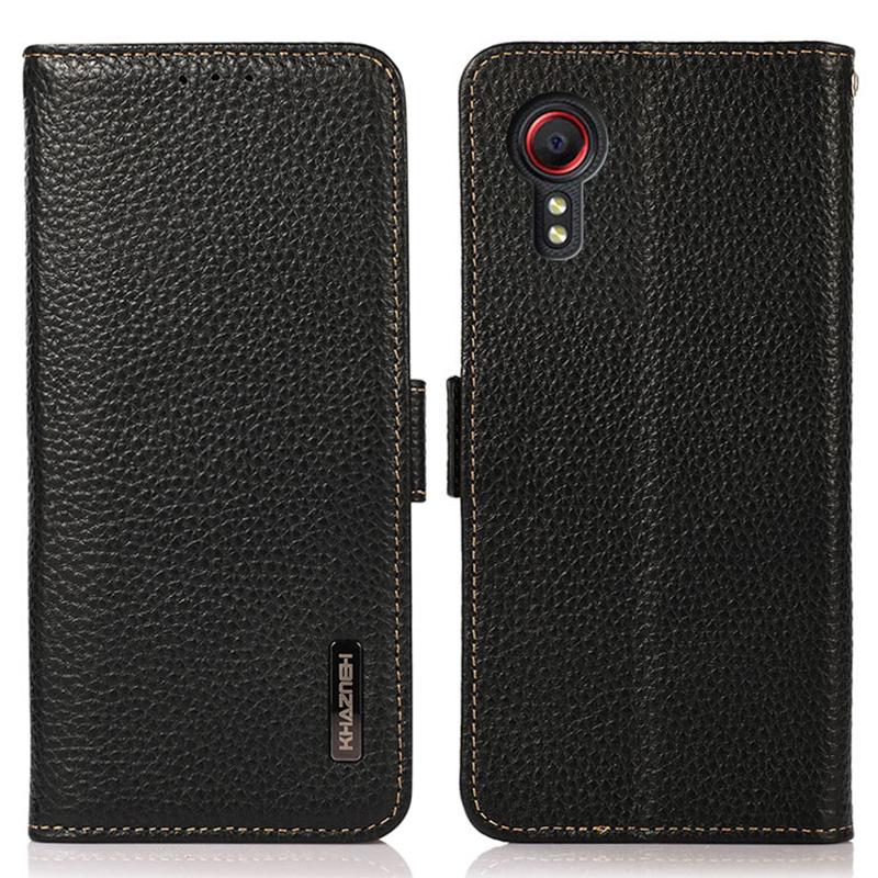 KHAZNEH For Samsung Galaxy Xcover7 Wallet Case Genuine Cow Leather Phone Cover with RFID Blocking Black
KHAZNEH For Samsung Galaxy Xcover7 Wallet Case Genuine Cow Leather Phone Cover with RFID Blocking Black