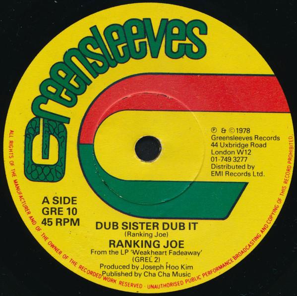 7inch Record RANKING JOE - Dub Sister Dub It GRE10 Greensleeves Re 1978 UK Reggae, Ska & Dub Used
7inch Record RANKING JOE - Dub Sister Dub It GRE10 Greensleeves Re 1978 UK Reggae, Ska & Dub Used