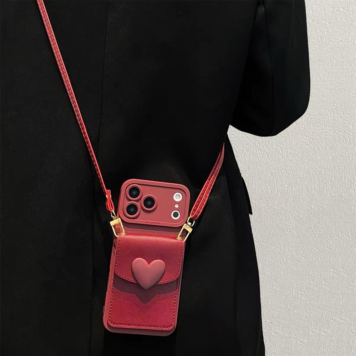 Wine Red Heart Card Holder Phone Case for iPhone 17 Pro Max & Apple 16 Pro, with Lanyard and Card Slot. 15plus
Wine Red Heart Card Holder Phone Case for iPhone 17 Pro Max & Apple 16 Pro, with Lanyard and Card Slot. 15plus