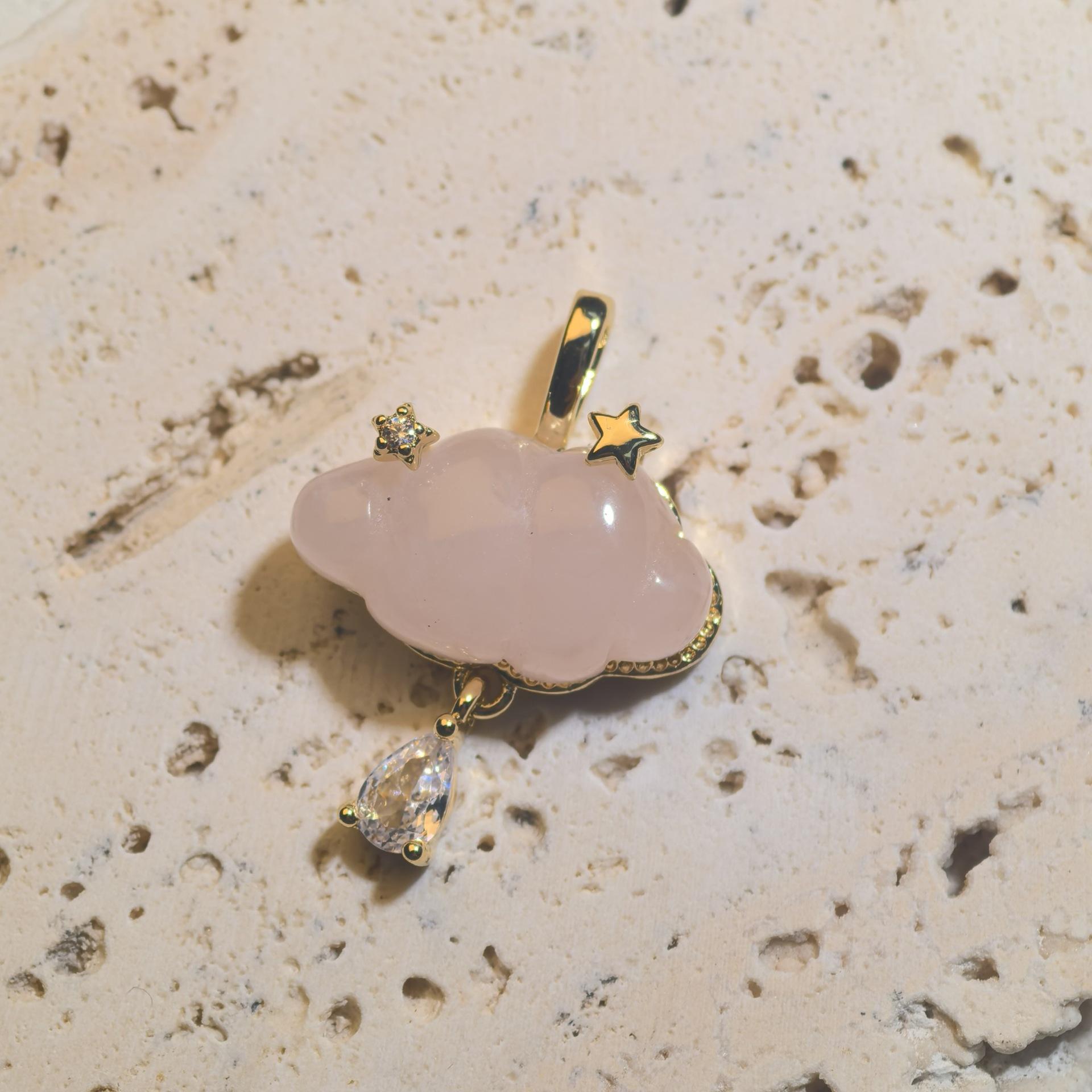 1pc Cute Natural Stone Cloud Pendant With Star And Artificial Zircon Women’s Jewellery Gift Accessory
1pc Cute Natural Stone Cloud Pendant With Star And Artificial Zircon Women’s Jewellery Gift Accessory