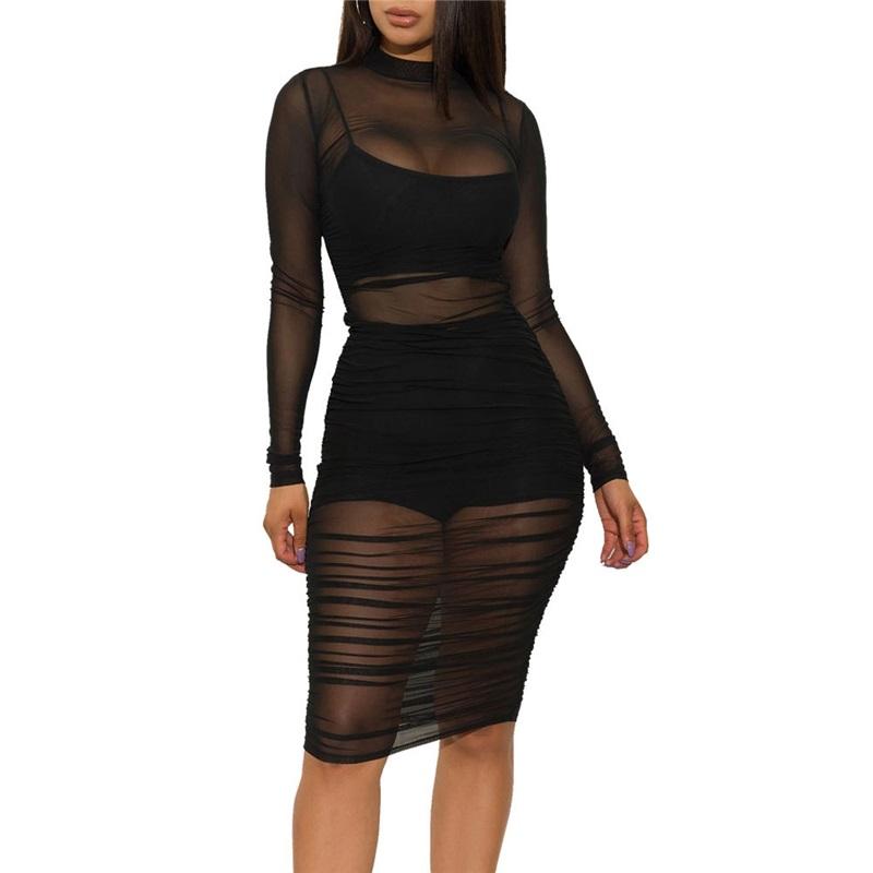 European And American Style Women s Mesh Dress Sexy Nightclub Three Piece Set With Top And Shorts L чорний
European And American Style Women s Mesh Dress Sexy Nightclub Three Piece Set With Top And Shorts L чорний