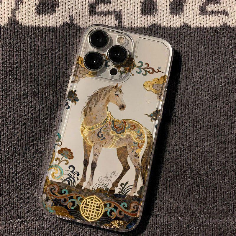 Golden Horse New Year 2026 Space Shell Drop-Proof Case for iPhone 17 Pro, 16, 15, 14, 13 15
Golden Horse New Year 2026 Space Shell Drop-Proof Case for iPhone 17 Pro, 16, 15, 14, 13 15