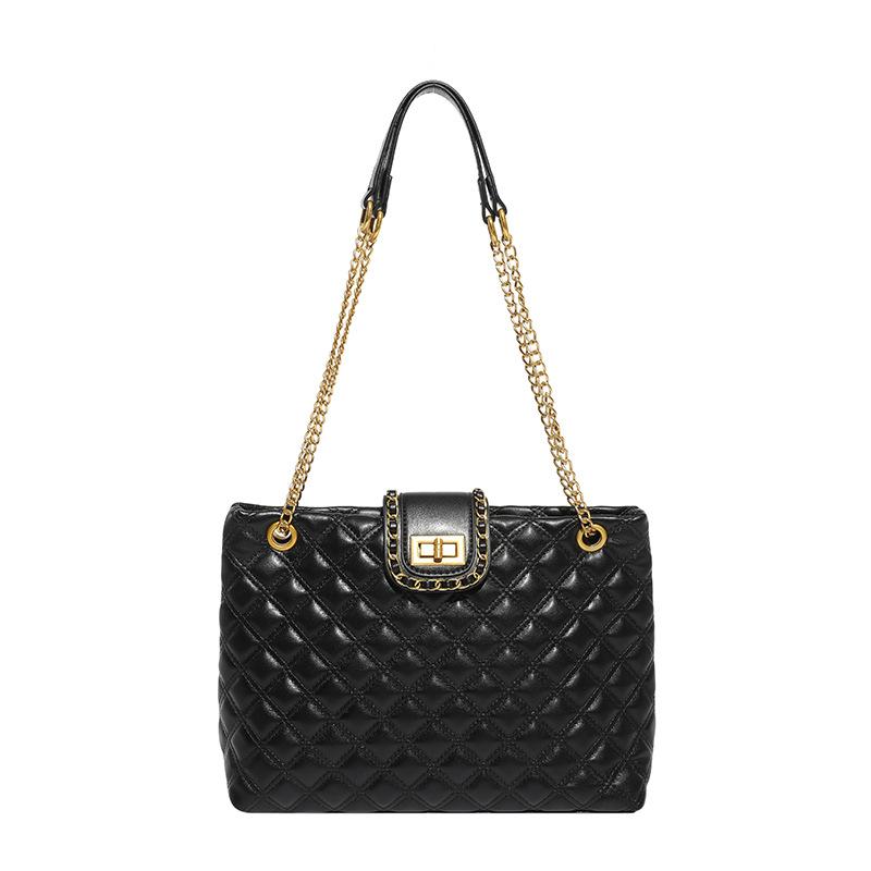 Shoulder bag Gushu chain bag diamond grid new large-capacity messenger bag small fragrant commuter bag diamond grid pattern чорний
Shoulder bag Gushu chain bag diamond grid new large-capacity messenger bag small fragrant commuter bag diamond grid pattern чорний