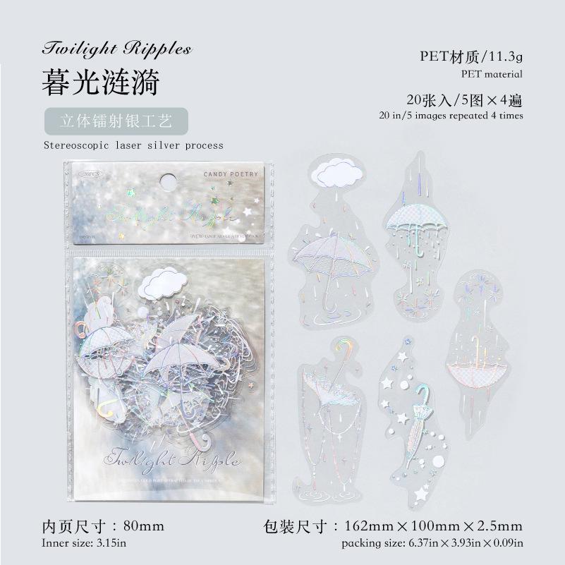 20 - sheet Dreamy Umbrella - themed Stickers for Hand - account DIY Decoration
20 - sheet Dreamy Umbrella - themed Stickers for Hand - account DIY Decoration