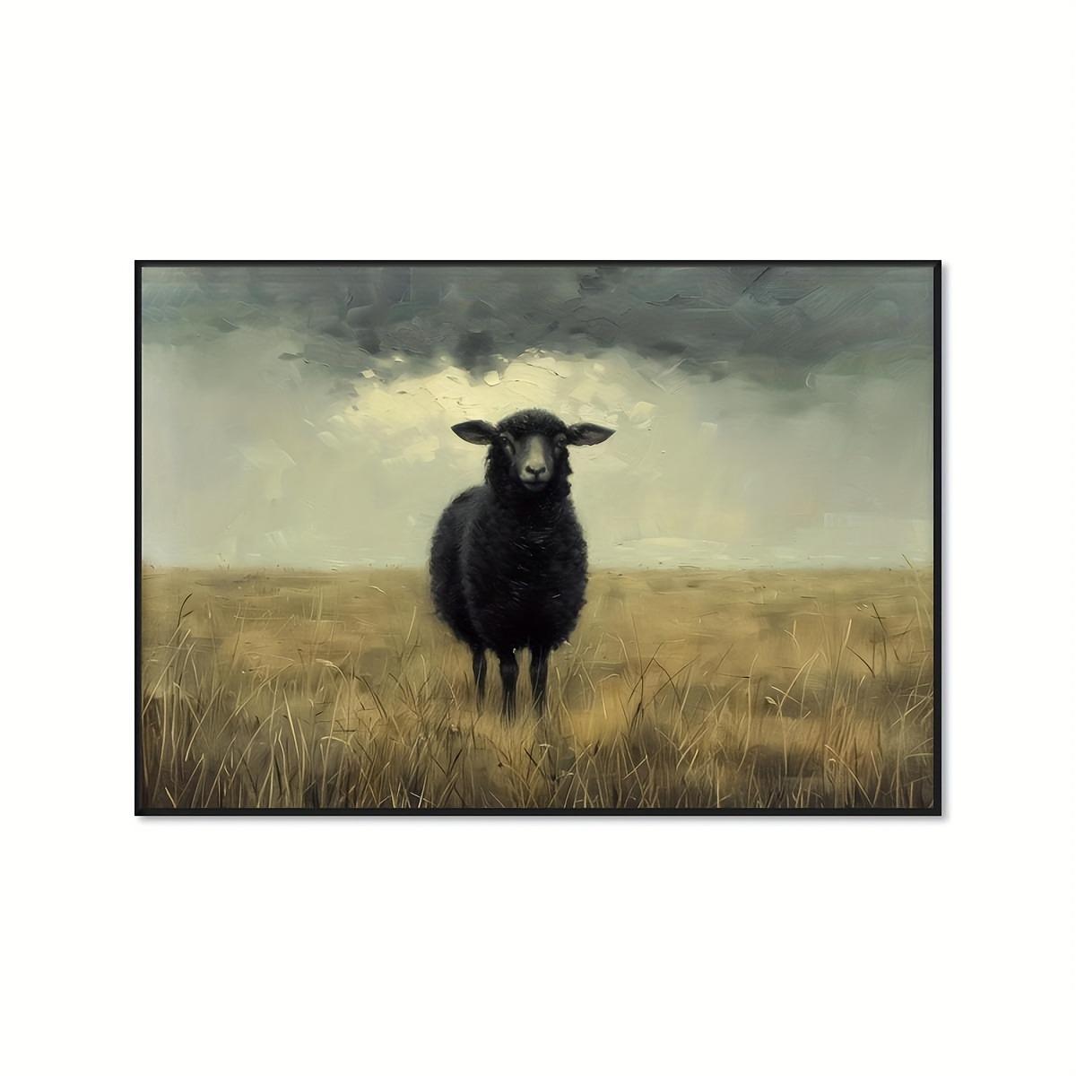 Stylish Black Sheep Canvas Art Print, Retro Farmhouse Decor, Unframed Wall Poster, Perfect for Living Room and Bedroom 20x30cm
Stylish Black Sheep Canvas Art Print, Retro Farmhouse Decor, Unframed Wall Poster, Perfect for Living Room and Bedroom 20x30cm