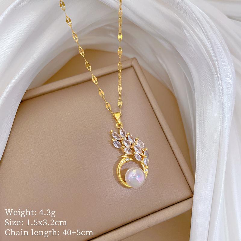 Stainless Steel Chain Necklaces for Women Luxury Vintage Zircon Imitation Pearl Peacock Pendant Necklace Fashion Jewelry Gifts
Stainless Steel Chain Necklaces for Women Luxury Vintage Zircon Imitation Pearl Peacock Pendant Necklace Fashion Jewelry Gifts