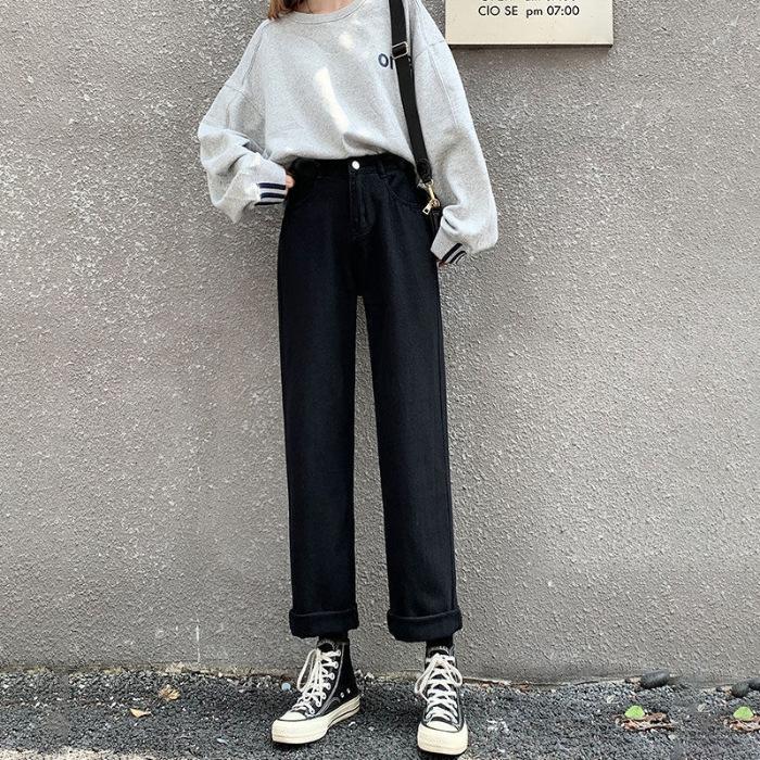 Korean Version of Simple Straight Jeans for Women In Autumn and Winter New Style Slim and Versatile Wide-leg High-waist Jeans XXL
Korean Version of Simple Straight Jeans for Women In Autumn and Winter New Style Slim and Versatile Wide-leg High-waist Jeans XXL
