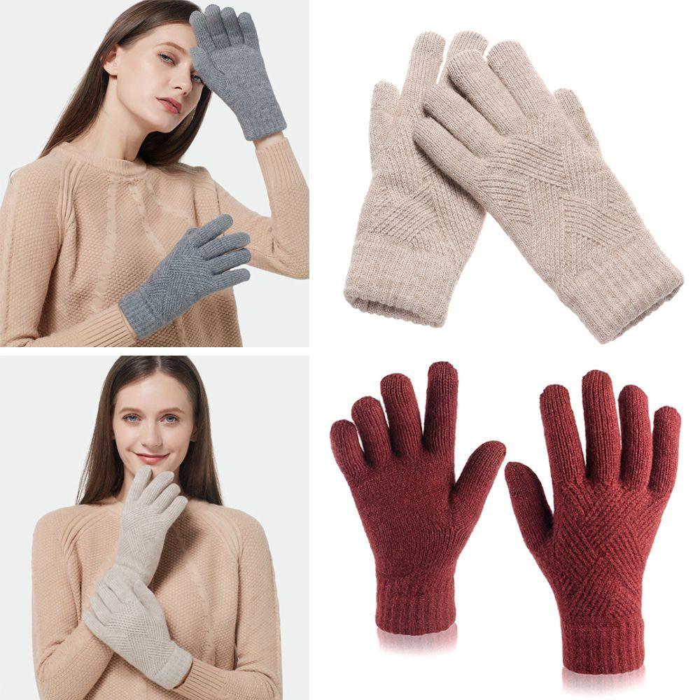 Thick Warm Female Men Women Woolen Knitted Full Finger Gloves Winter Warm Touch Screen Mittens вина червоного кольору
Thick Warm Female Men Women Woolen Knitted Full Finger Gloves Winter Warm Touch Screen Mittens вина червоного кольору