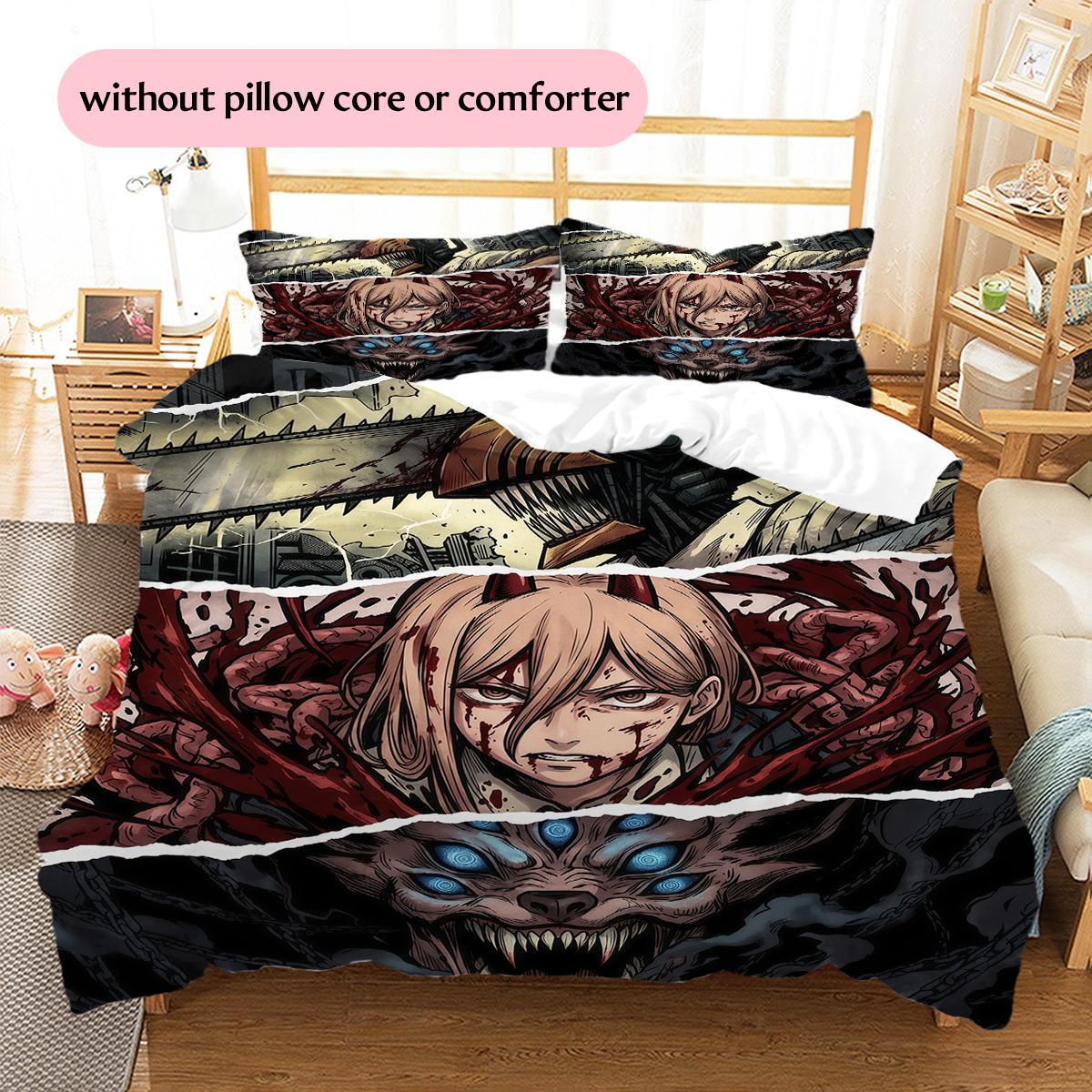 splicing chainsaw man Pattern Bedding Quilt Set Home Decoration Gift (1 * duvet cover + 2 * pillowcase without core) 135x200cm
splicing chainsaw man Pattern Bedding Quilt Set Home Decoration Gift (1 * duvet cover + 2 * pillowcase without core) 135x200cm