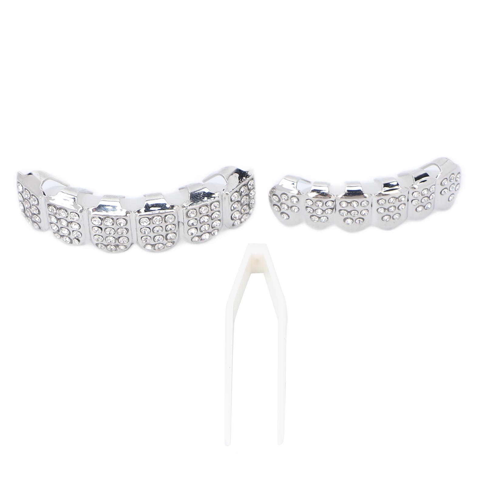 Hip Hop Teeth Brace Set Fashionable Alloy Teeth Decoration Jewelry for Halloween PartySilver срібний
Hip Hop Teeth Brace Set Fashionable Alloy Teeth Decoration Jewelry for Halloween PartySilver срібний