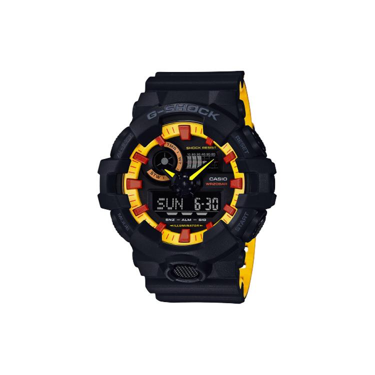 CASIO Men Liquid Crystal/Analog Dual Display Series Black Watch GA-700BY-1A-person Black/Yellow Dial
CASIO Men Liquid Crystal/Analog Dual Display Series Black Watch GA-700BY-1A-person Black/Yellow Dial