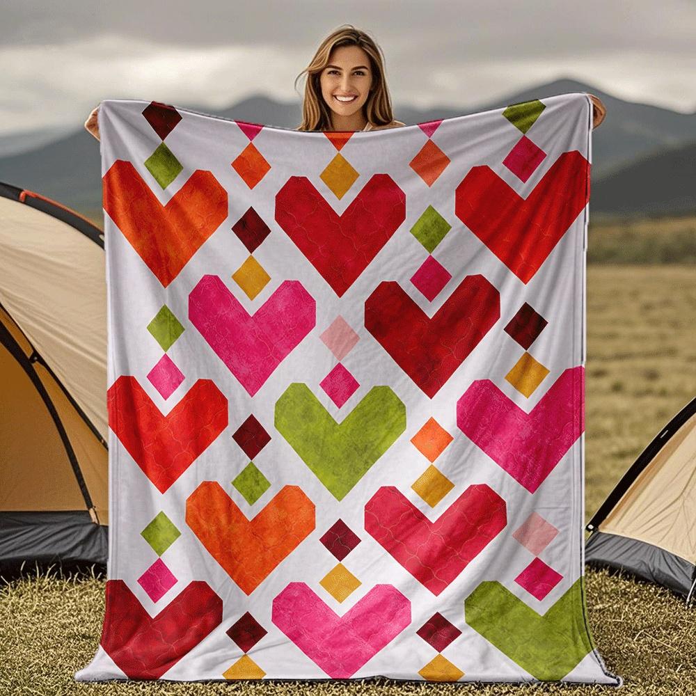 Colorful retro geometric heartshaped pattern Blanket for Sofa Bed Travel Camping Living Room Office Conditioning Blanket 75x100cm
Colorful retro geometric heartshaped pattern Blanket for Sofa Bed Travel Camping Living Room Office Conditioning Blanket 75x100cm