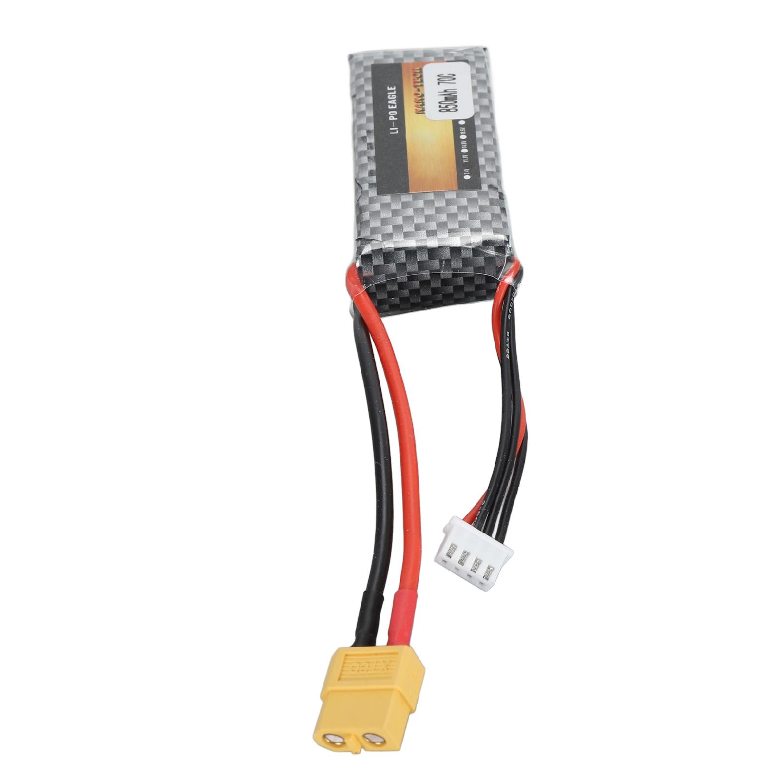 Drone Lithium Battery 11.1V 3S 850mah with XT60 Plug RC Remote Controlled Rechargeable for Quadcopter
Drone Lithium Battery 11.1V 3S 850mah with XT60 Plug RC Remote Controlled Rechargeable for Quadcopter