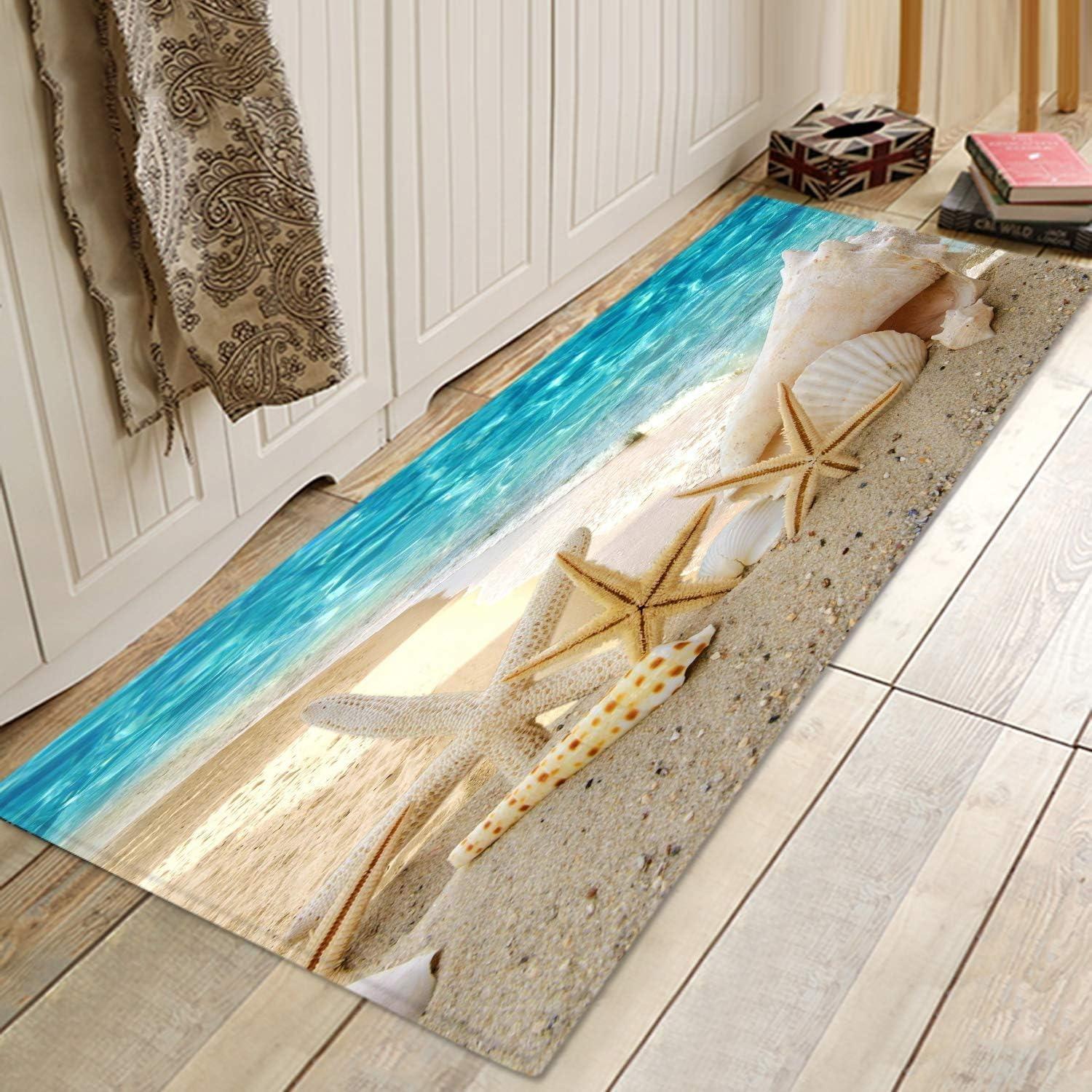 2D Beach Starfish Runner Rug Summer Ocean View Design Decor Floor Mat Nature Landscape Soft Non-Slip Carpet for Living Room 40X60CM
2D Beach Starfish Runner Rug Summer Ocean View Design Decor Floor Mat Nature Landscape Soft Non-Slip Carpet for Living Room 40X60CM