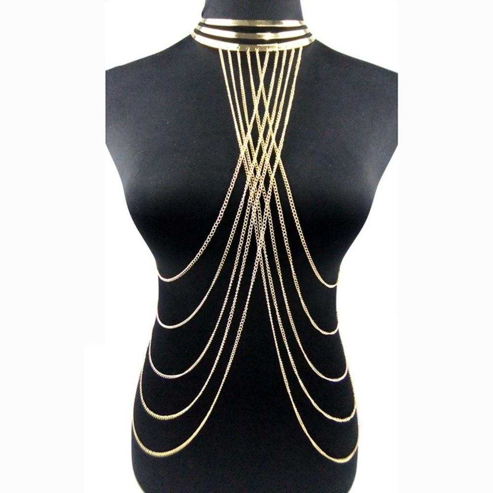 Gold Color Body Chain Necklace Exaggerated Design Statement Body Jewelry Club Outfits золотий
Gold Color Body Chain Necklace Exaggerated Design Statement Body Jewelry Club Outfits золотий
