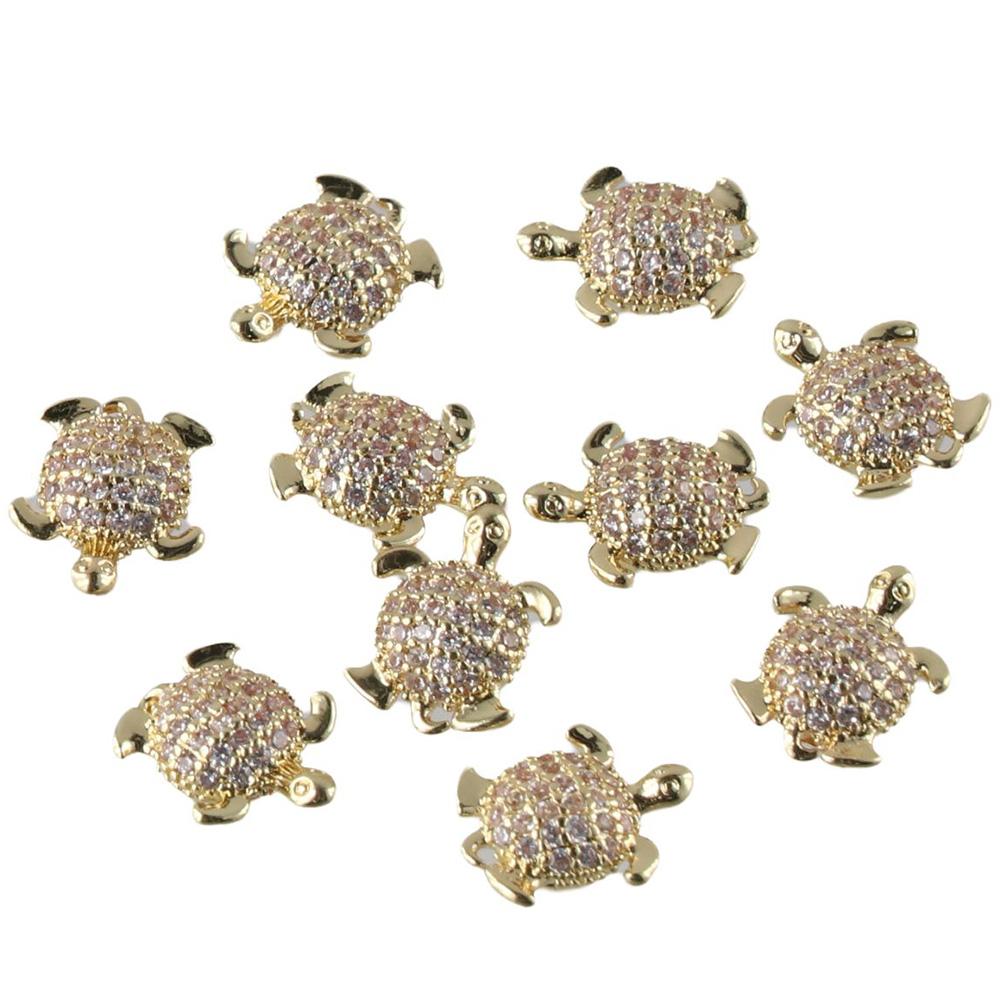 10 PCS Zirconia Beads Animal Crystal Necklace Golden Tortoise Spacer Beads Bracelet
10 PCS Zirconia Beads Animal Crystal Necklace Golden Tortoise Spacer Beads Bracelet