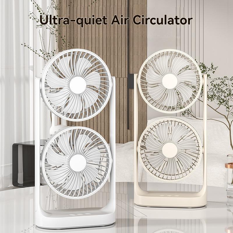 2025 New Japanese and Korean double-head desktop fan Large wind air circulation fan Office dormitory double-layer fan білий
2025 New Japanese and Korean double-head desktop fan Large wind air circulation fan Office dormitory double-layer fan білий