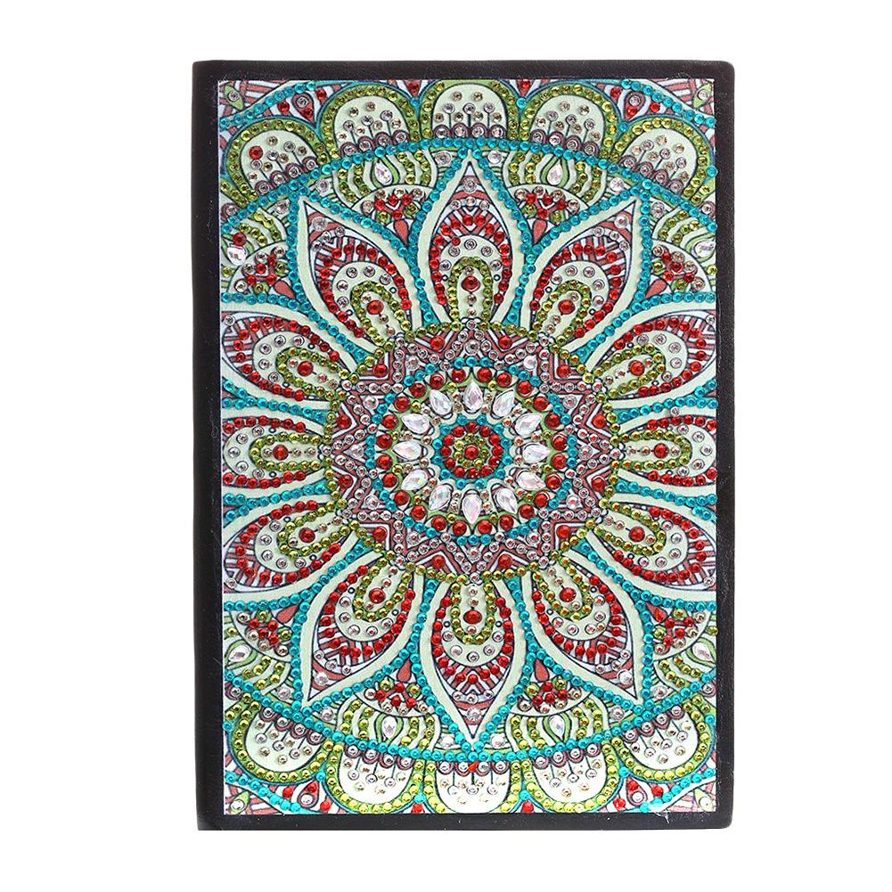 5D Алмазная живопись Блокнот для рисования 50 страниц DIY Специальная форма Мандала Цветочный узор Алмаз