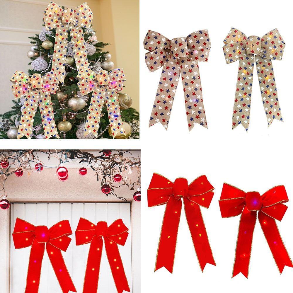 DIY Christmas Bowknot LED light Xmas Bow Knot Reuasble Christmas Tree Luminous Bow Weddings
DIY Christmas Bowknot LED light Xmas Bow Knot Reuasble Christmas Tree Luminous Bow Weddings