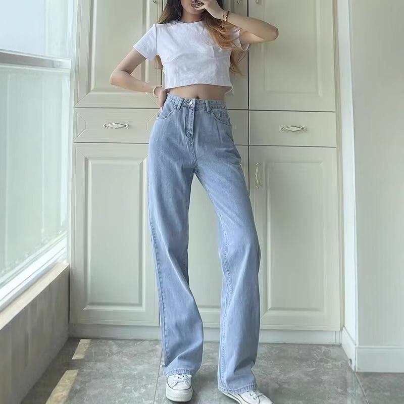Plus Size High-Waisted Wide-Leg Jeans for Women - Spring, Summer, Autumn, Straight, Floor-Length, Nine-Point Petite Pants M
Plus Size High-Waisted Wide-Leg Jeans for Women - Spring, Summer, Autumn, Straight, Floor-Length, Nine-Point Petite Pants M