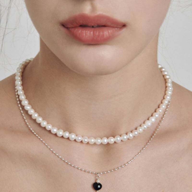 lalasalama ONXY HEART NECKLACE Silver
lalasalama ONXY HEART NECKLACE Silver