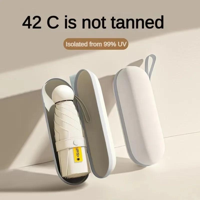 Folding Travel Umbrella 6 Ribs Lightweight Compact Pocket Umbrella Windproof Rainproof with Capsule Storage for Daily Life iron&6K чёрный
Folding Travel Umbrella 6 Ribs Lightweight Compact Pocket Umbrella Windproof Rainproof with Capsule Storage for Daily Life iron&6K чёрный