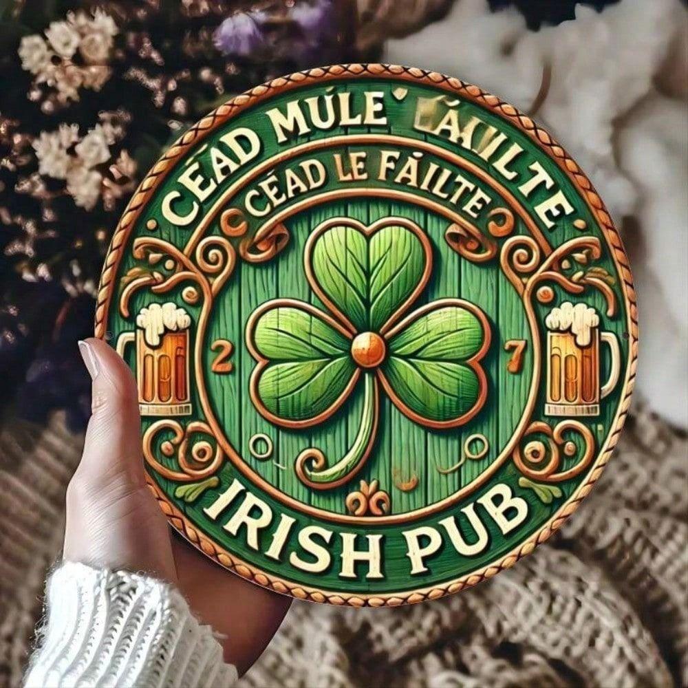 Metal Wall Art Irish Pub Sign Retro Round Metal Poster 20x20 cm Vintage Decor for Bar Garage
Metal Wall Art Irish Pub Sign Retro Round Metal Poster 20x20 cm Vintage Decor for Bar Garage
