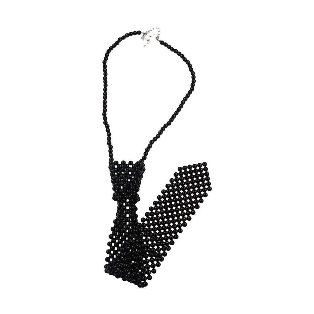 Collar Weaving Beaded Shirt Tie Hollow Out Women Necktie Gift Imitation Pearl Necktie Night Club чорний
Collar Weaving Beaded Shirt Tie Hollow Out Women Necktie Gift Imitation Pearl Necktie Night Club чорний