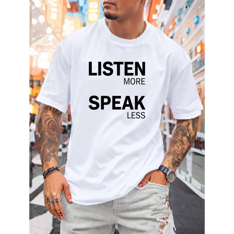 European sizes Listen More Speak Less Men S T-Shirt | Minimalist Communication Wisdom Style Print Design, Breathable, Machine-Washable 4XL білий
European sizes Listen More Speak Less Men S T-Shirt | Minimalist Communication Wisdom Style Print Design, Breathable, Machine-Washable 4XL білий