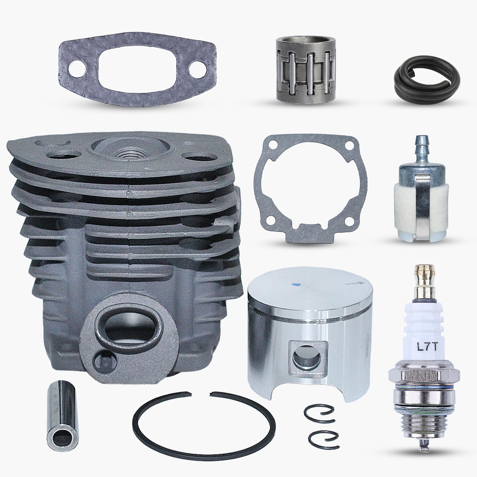 Nikasil Plated Cylinder Piston Bearing Kit for Husqvarna 51 55 Launcher (46mm) Chainsaw Fuel Filter Line Gasket 503 16 91-71
Nikasil Plated Cylinder Piston Bearing Kit for Husqvarna 51 55 Launcher (46mm) Chainsaw Fuel Filter Line Gasket 503 16 91-71