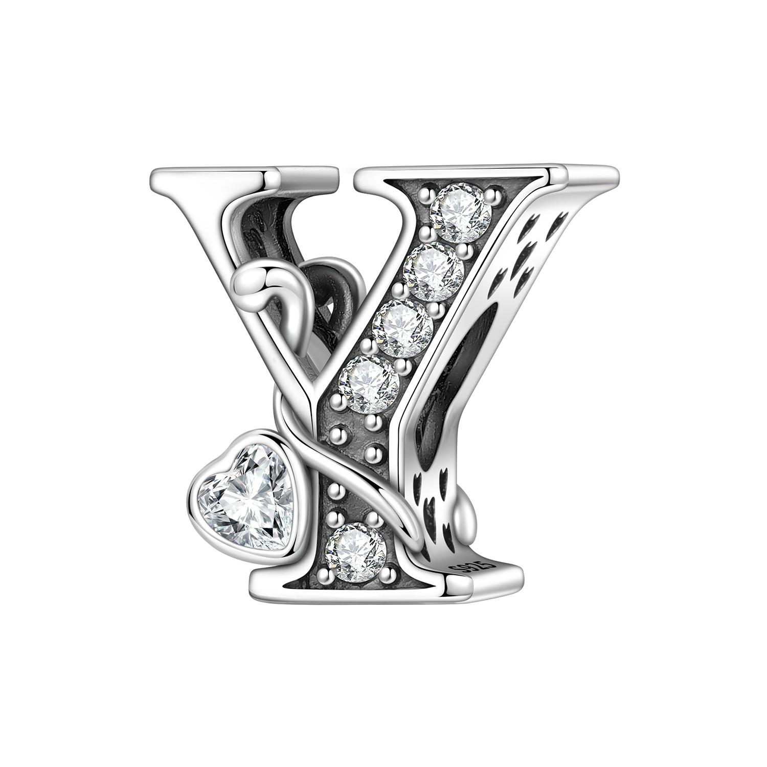 New 925 Silver Zircon Scroll Heart Pattern 26 Letter Bead Charms for Women Fit DIY Bracelet Necklace Jewelry Gift
New 925 Silver Zircon Scroll Heart Pattern 26 Letter Bead Charms for Women Fit DIY Bracelet Necklace Jewelry Gift