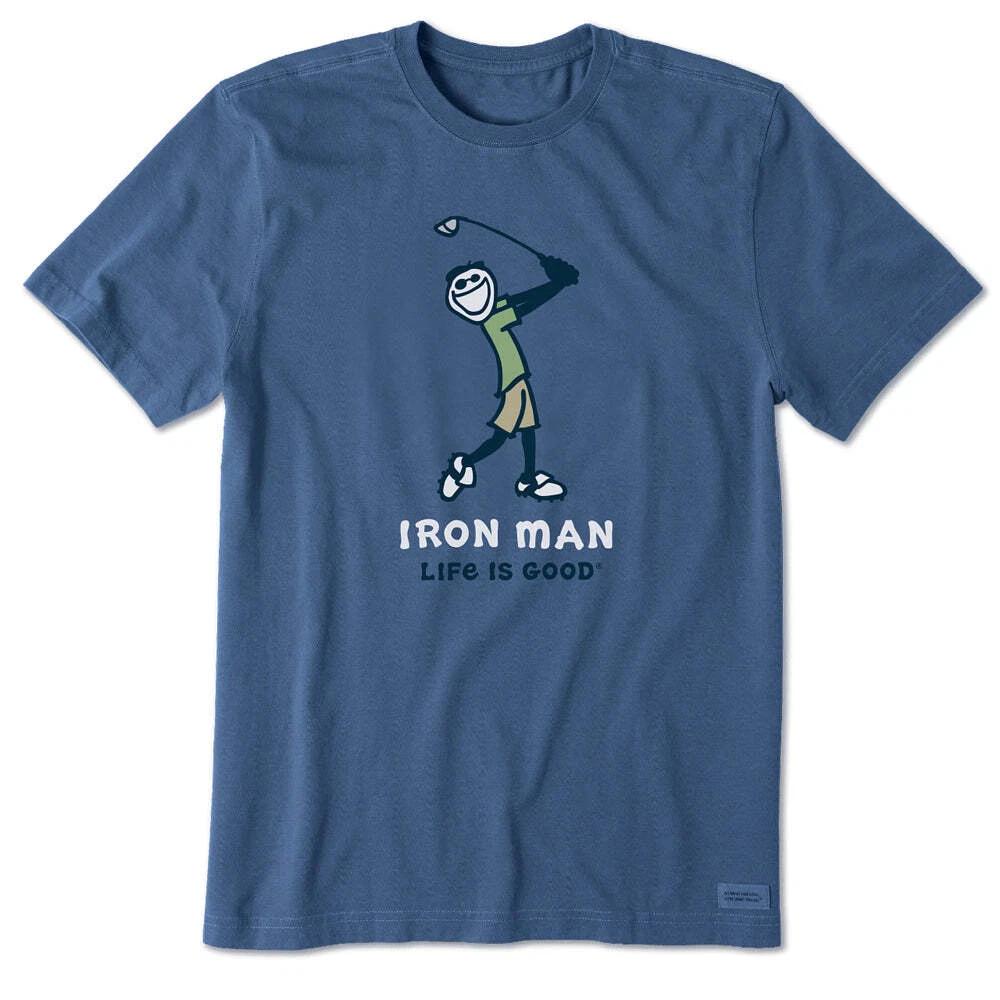 Life is Good. Men s Crusher Tee Jake Iron Man Golf, Vintage Blue S
Life is Good. Men s Crusher Tee Jake Iron Man Golf, Vintage Blue S