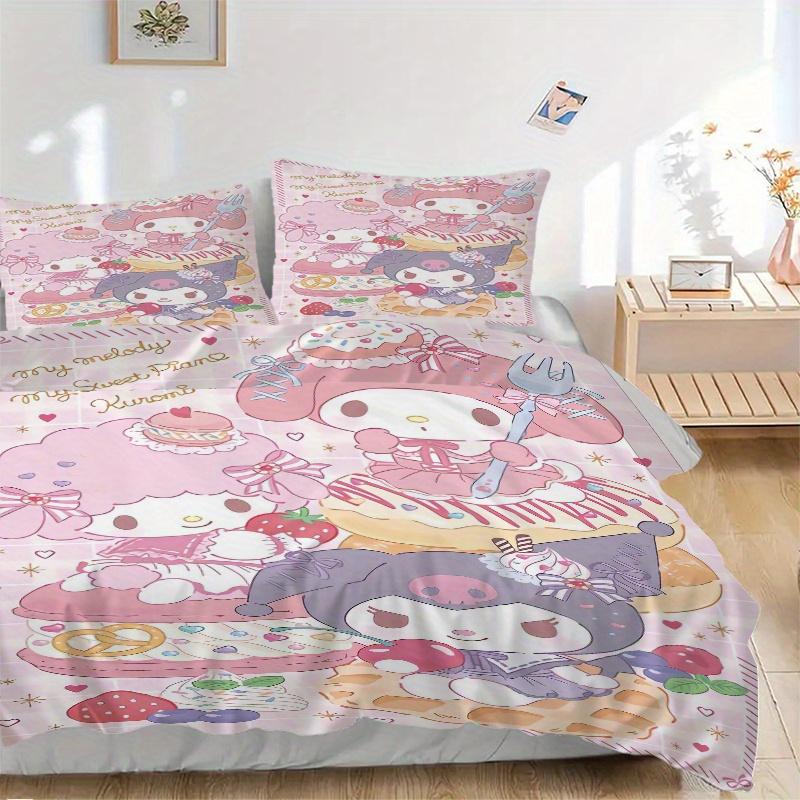 3pcs Donut Sanrio Printed Bedding Set, Soft and Comfortable Quilt Cover for Bedroom, Guest Room (1 Duvet Cover + 2 Pillowcases, Pillow Core 135x200cm
3pcs Donut Sanrio Printed Bedding Set, Soft and Comfortable Quilt Cover for Bedroom, Guest Room (1 Duvet Cover + 2 Pillowcases, Pillow Core 135x200cm