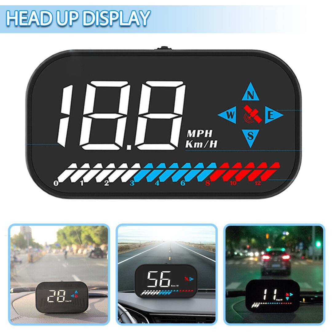 Универсальный автомобильный HUD с проекционным дисплеем, цифровой GPS-спидометр, кмч, миль в час, одометр, сигнализация