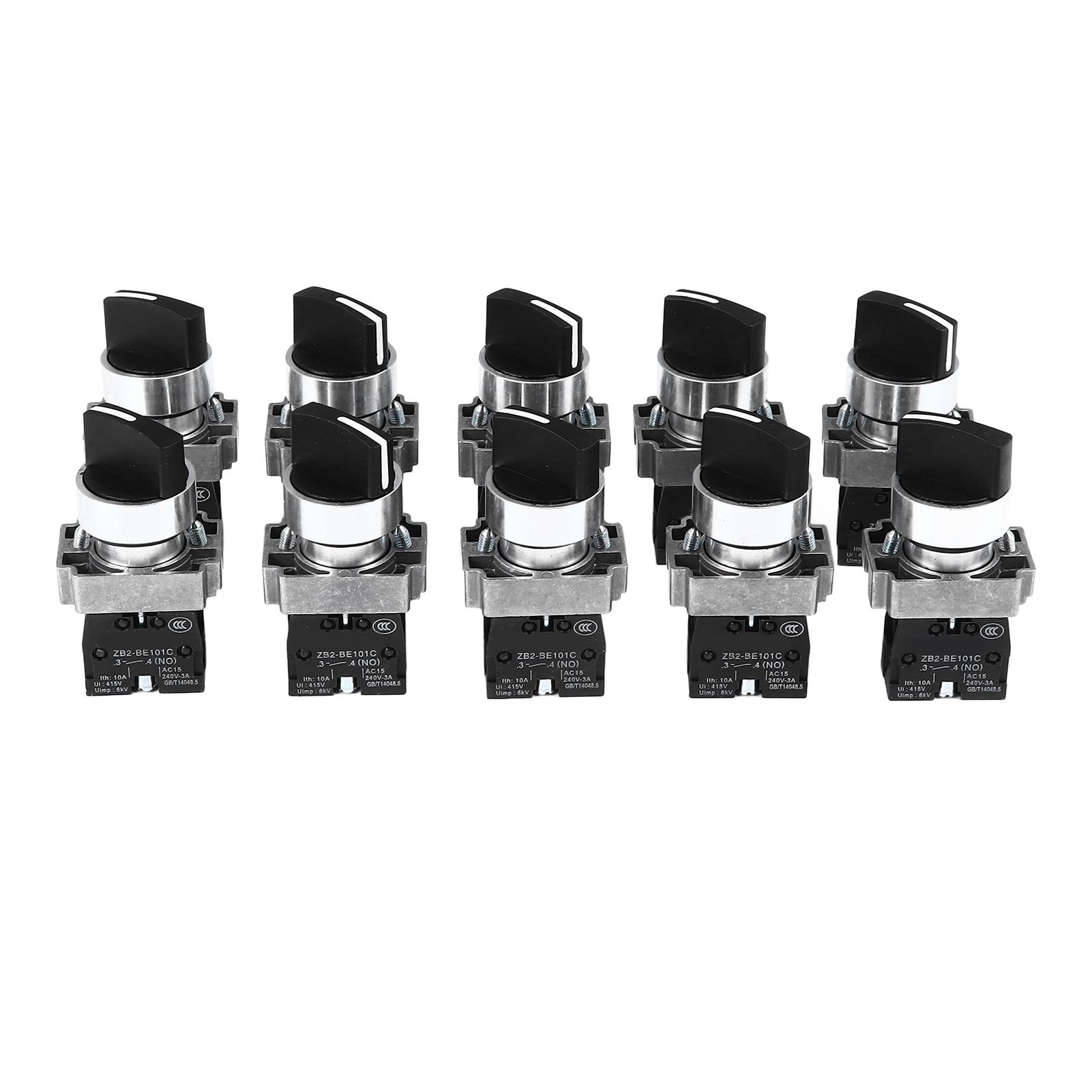 10Pcs Knob Switch Self Locking 2 Position 1 NO Rotary Selector Switch for Machine Control
10Pcs Knob Switch Self Locking 2 Position 1 NO Rotary Selector Switch for Machine Control
