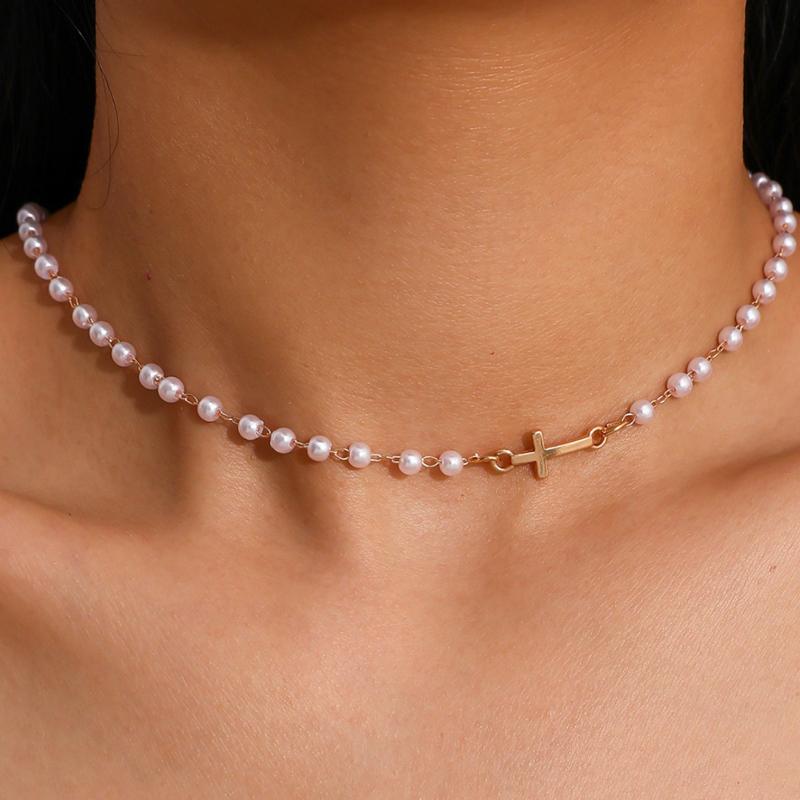 2025 Summer New Metal Cross Pendant Necklace for Women Minimalist White Imitation Pearl Bead Clavicle Chain Charm Zircon Gift золотий
2025 Summer New Metal Cross Pendant Necklace for Women Minimalist White Imitation Pearl Bead Clavicle Chain Charm Zircon Gift золотий