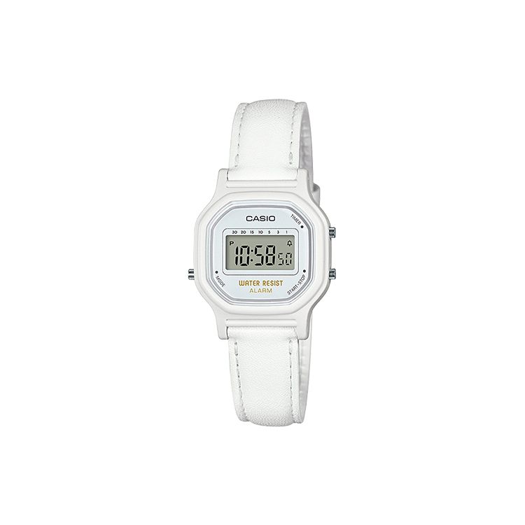Casio Digital Series Square Life Waterproof Quartz Movement Leather Strap Watch Women watches White LA-11WL-7A White Dial
Casio Digital Series Square Life Waterproof Quartz Movement Leather Strap Watch Women watches White LA-11WL-7A White Dial