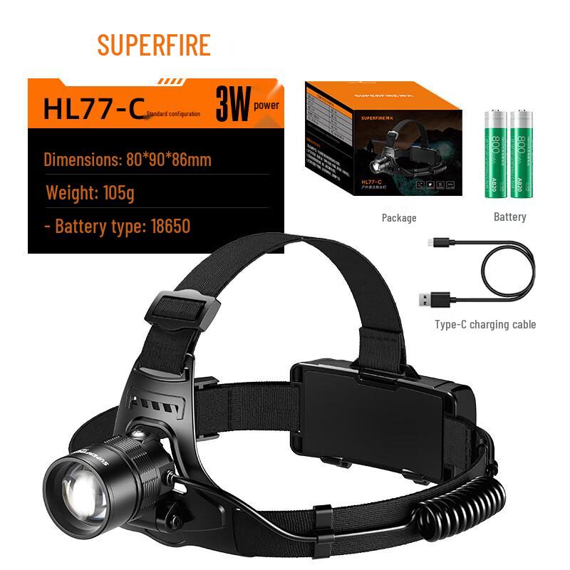 SupFire HL77-C Outdoor Zoomable Rechargeable Headlamp
SupFire HL77-C Outdoor Zoomable Rechargeable Headlamp