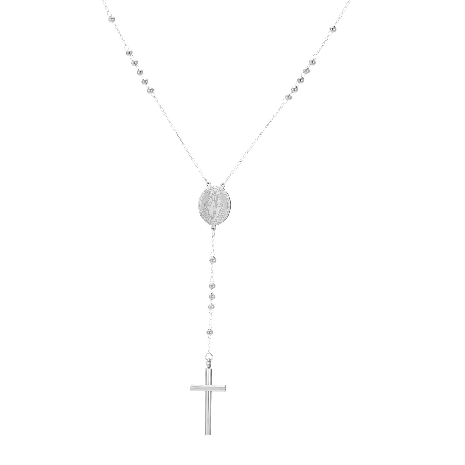 LIKGREAT Virgin Mary Cross Necklace Stainless Steel Long Sweater Chain Catholic Christian Protection Amulet Faith Christmas Gift 60cm
LIKGREAT Virgin Mary Cross Necklace Stainless Steel Long Sweater Chain Catholic Christian Protection Amulet Faith Christmas Gift 60cm