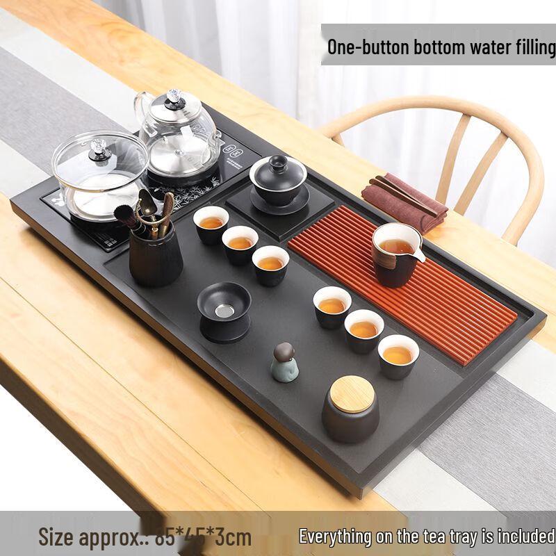 Qianxing Wujin Stone Tea Set with Bakelite & Black Pottery Gaiwan
Qianxing Wujin Stone Tea Set with Bakelite & Black Pottery Gaiwan
