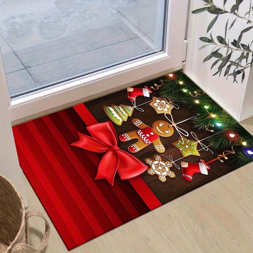 1pc Christmas Themed Rug, Gingerbread Man and Red Bow Print, Bedside Carpet, Non slip Laundry Room Mat, Machine Washable Water Absorbing Ent 60cm by 90cm
1pc Christmas Themed Rug, Gingerbread Man and Red Bow Print, Bedside Carpet, Non slip Laundry Room Mat, Machine Washable Water Absorbing Ent 60cm by 90cm