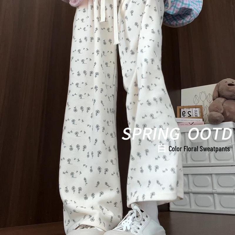 Petite White Floral Wide-Leg Women s Sweatpants: New Loose Casual Straight-Leg Pants for Spring, Summer, Autumn 2025 S (80-95 jin)
Petite White Floral Wide-Leg Women s Sweatpants: New Loose Casual Straight-Leg Pants for Spring, Summer, Autumn 2025 S (80-95 jin)