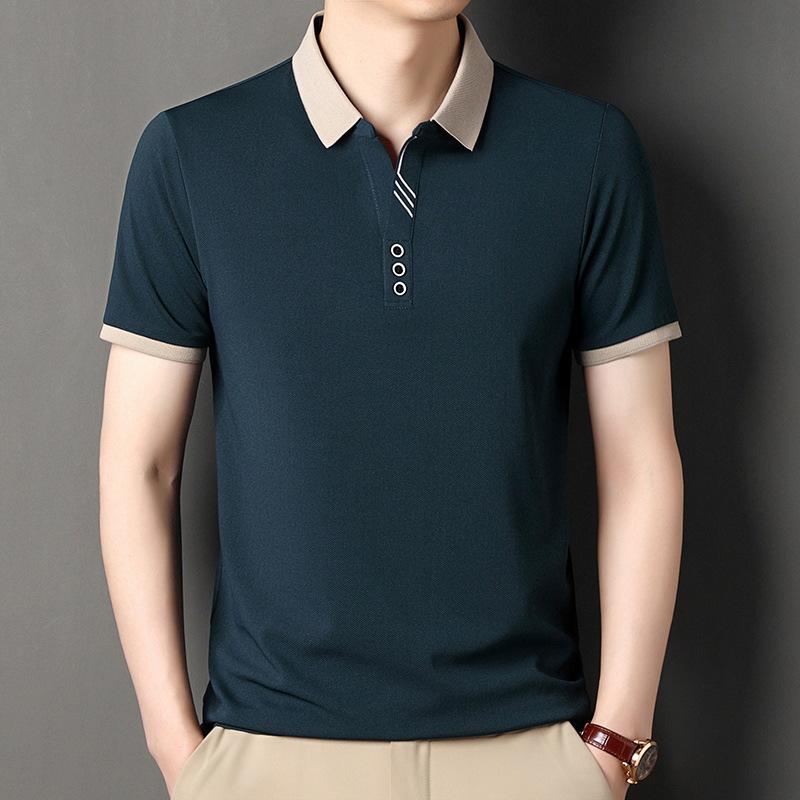 Short-sleeved T-shirt Men s Summer Loose Casual Top Men s Half-sleeved Lapel Polo Shirt
Short-sleeved T-shirt Men s Summer Loose Casual Top Men s Half-sleeved Lapel Polo Shirt