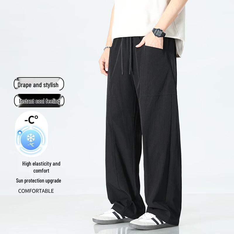 Luomen Men s Summer Breathable Loose Wide-Leg Pants L (105-120)
Luomen Men s Summer Breathable Loose Wide-Leg Pants L (105-120)