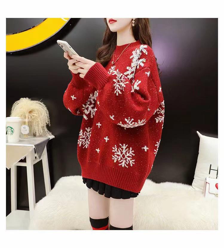 Women s Plus Size Red Knit Sweater - Loose, Versatile, Lazy Style for Autumn/Winter Christmas in Black One Size
Women s Plus Size Red Knit Sweater - Loose, Versatile, Lazy Style for Autumn/Winter Christmas in Black One Size