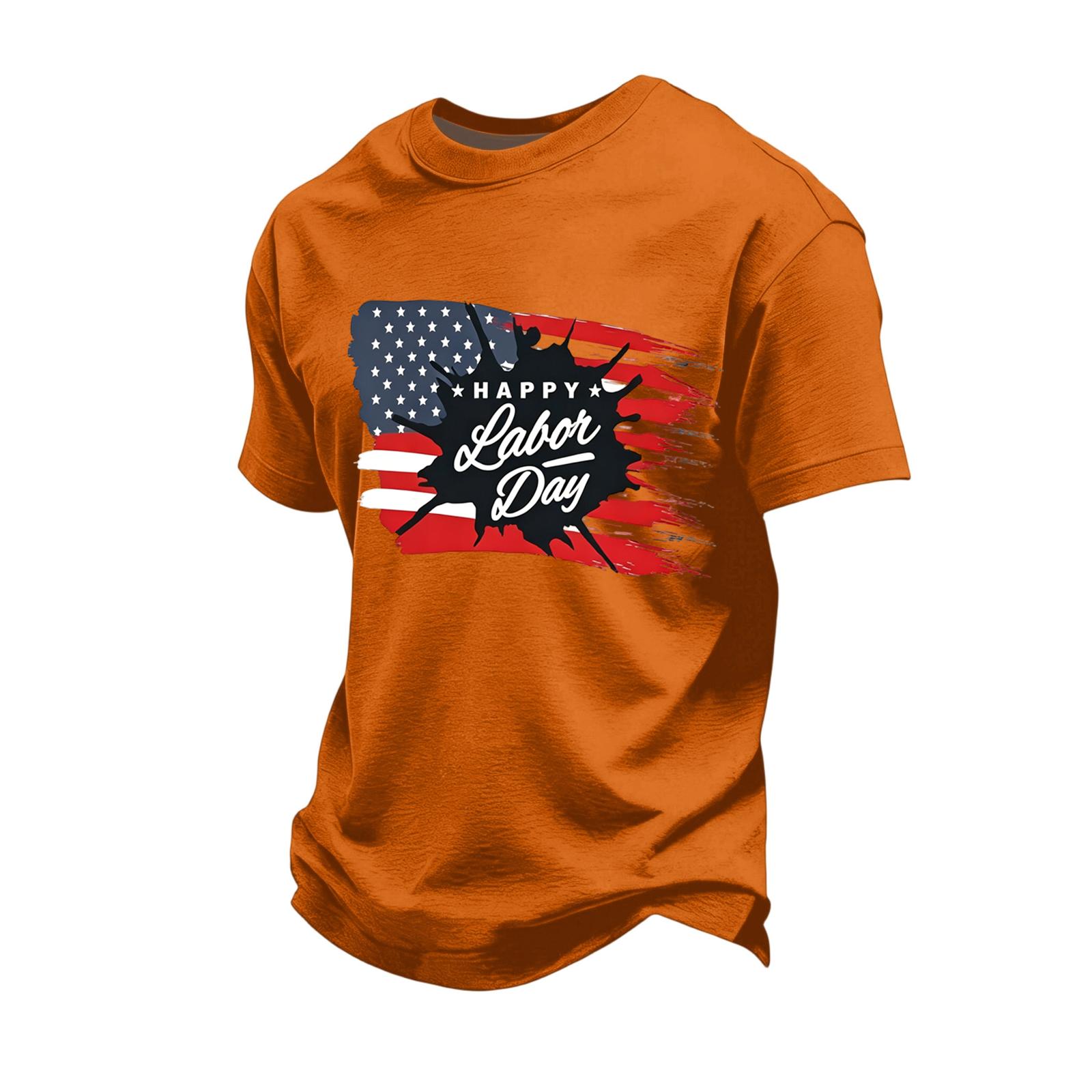 Men s Loose Fit Casual Short Sleeve T-Shirt Labor Day Print Crew Neck Soft Fabric Comfortable Top for Everyday Wear S шафрановий
Men s Loose Fit Casual Short Sleeve T-Shirt Labor Day Print Crew Neck Soft Fabric Comfortable Top for Everyday Wear S шафрановий
